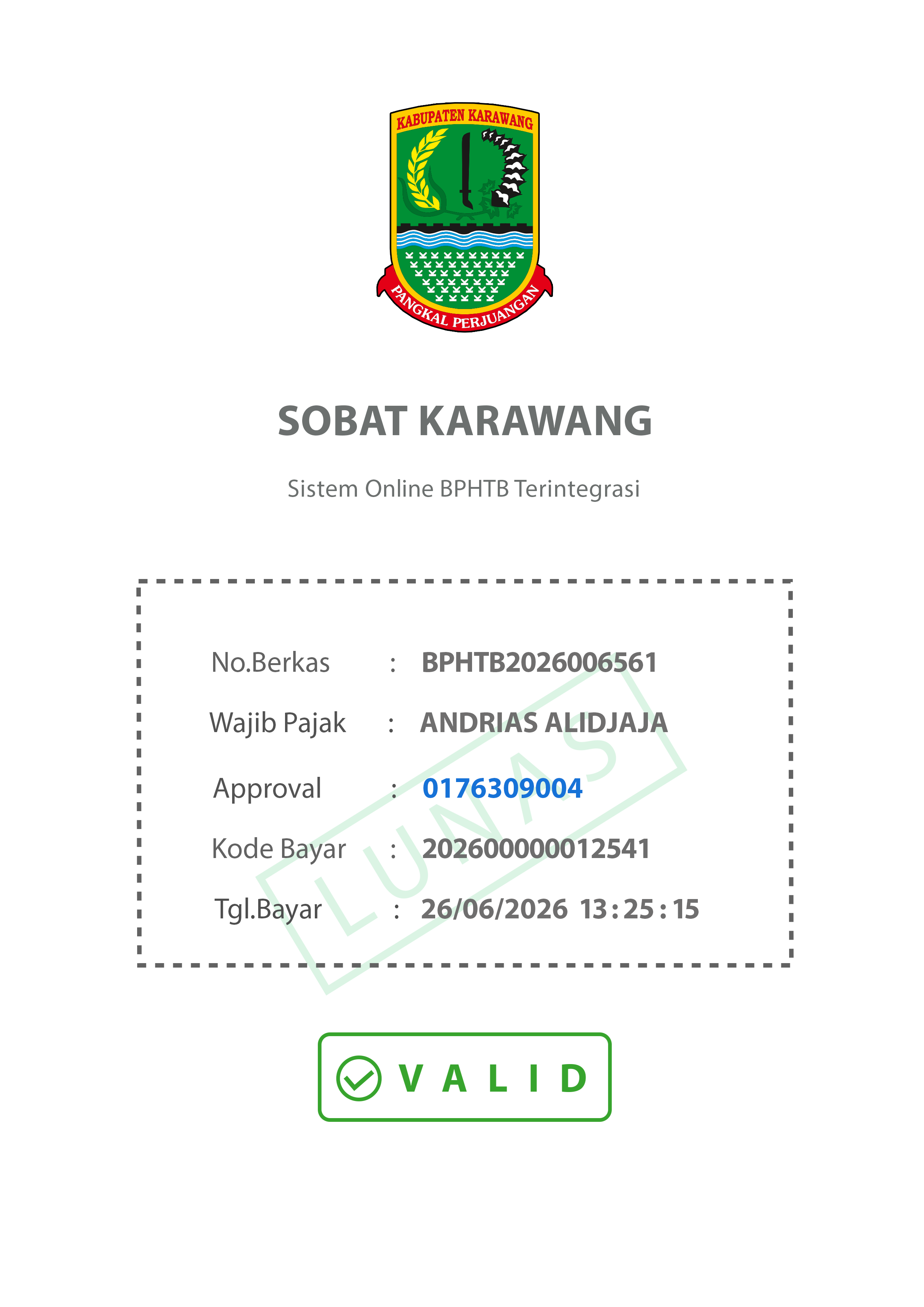 Dokumen Validasi SOBAT KARAWANG